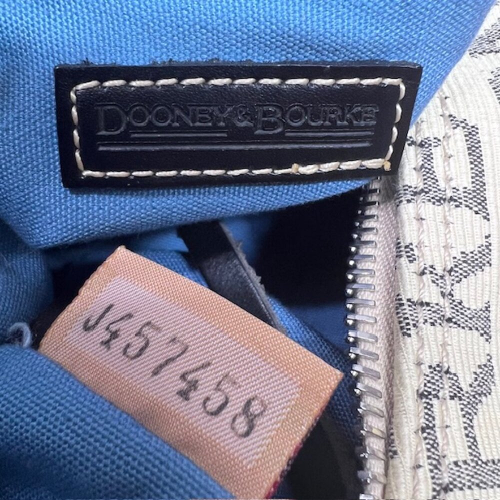 Dooney & Bourke Logo Jacquard & Leather Shoulder Bag 16"x7.5"x13" + Free Scarf - Picture 7 of 16